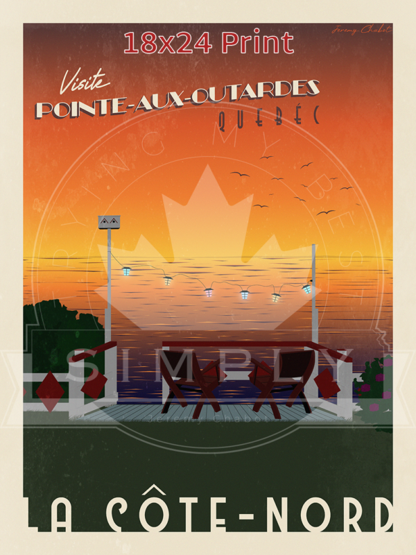 Pointe Aux Outardes 18x24 - Sunset Thumbnail
