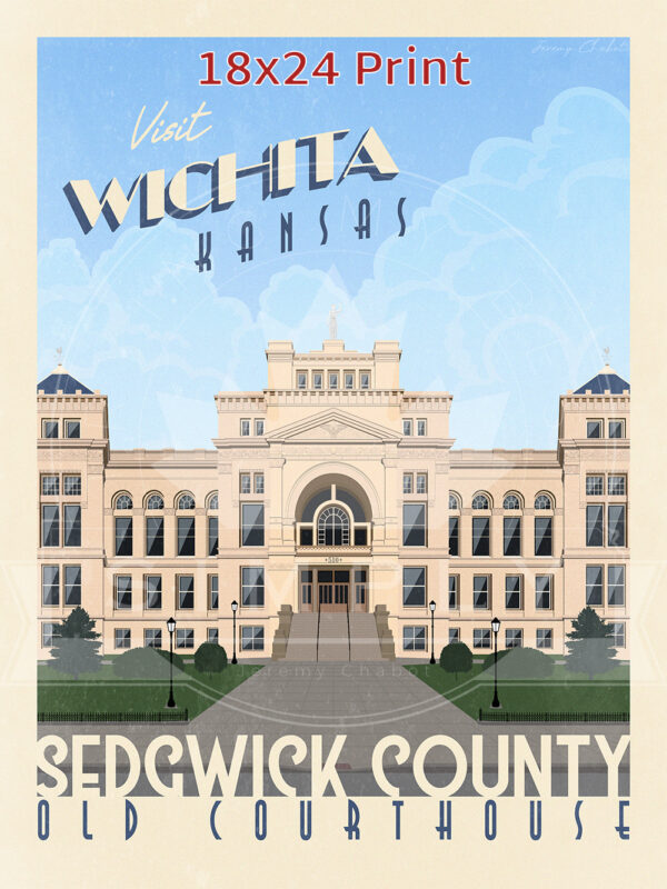 Old Sedgwick County Courthouse - Day 18x24 Thumbnail