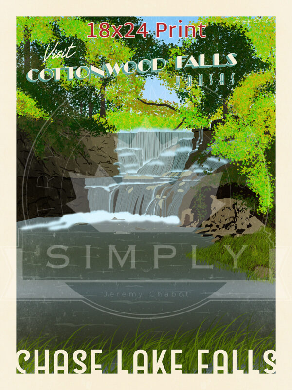 Cottonwood Falls 18x24 - Summer Thumbnail